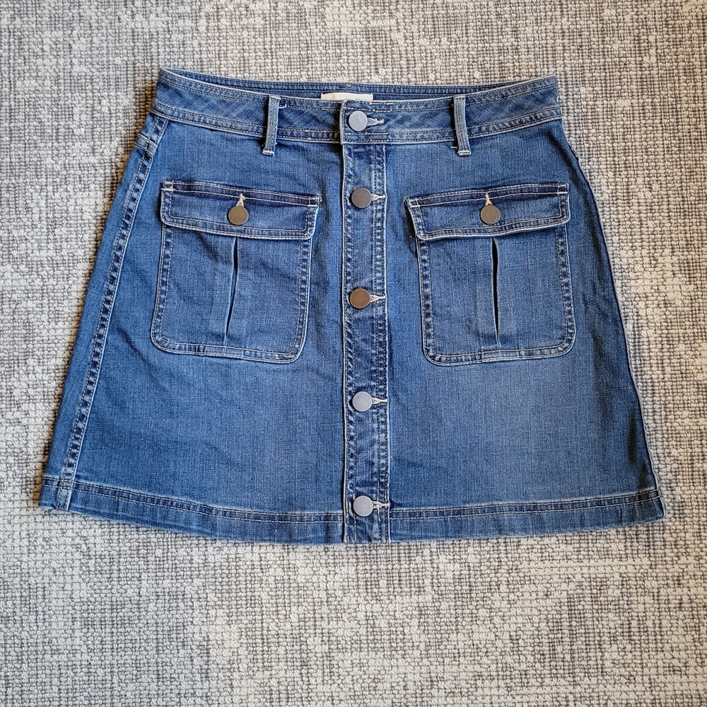 Hinge Jean Mini Skirt